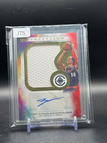 2025-26 Topps Inception NBA Yanic Konan-Niederhäuser Los Angeles Clippers Patch Auto 31/75