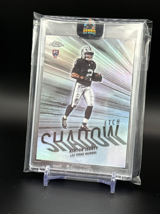 2025 Topps Chrome NFL Ashton Jeanty Las Vegas Raiders Shadow Etch