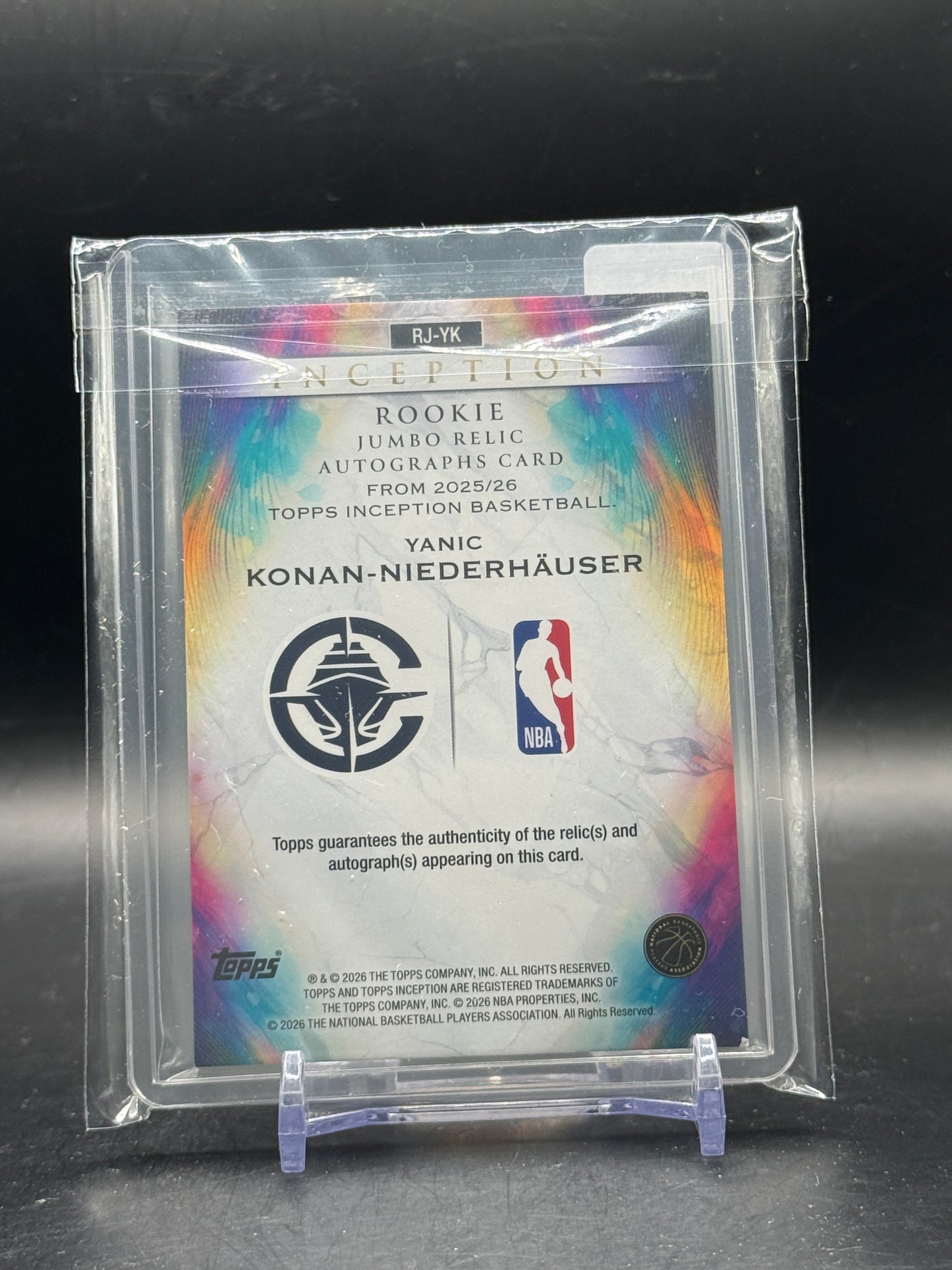 2025-26 Topps Inception NBA Yanic Konan-Niederhäuser Los Angeles Clippers Patch Auto 31/75
