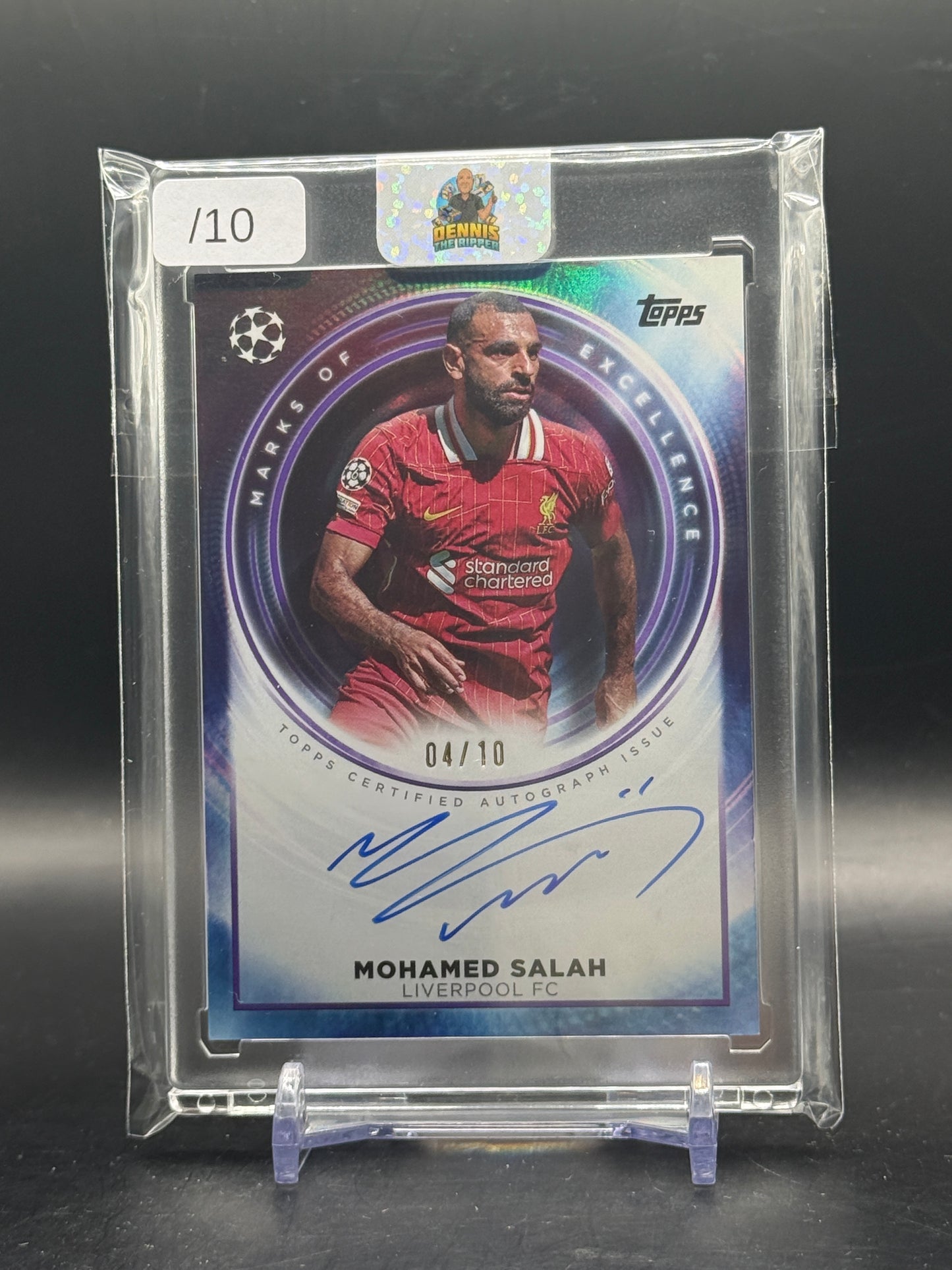 2025-26 Topps Inception Mohamed Salah Liverpool FC Marks of Excellence Auto 04/10