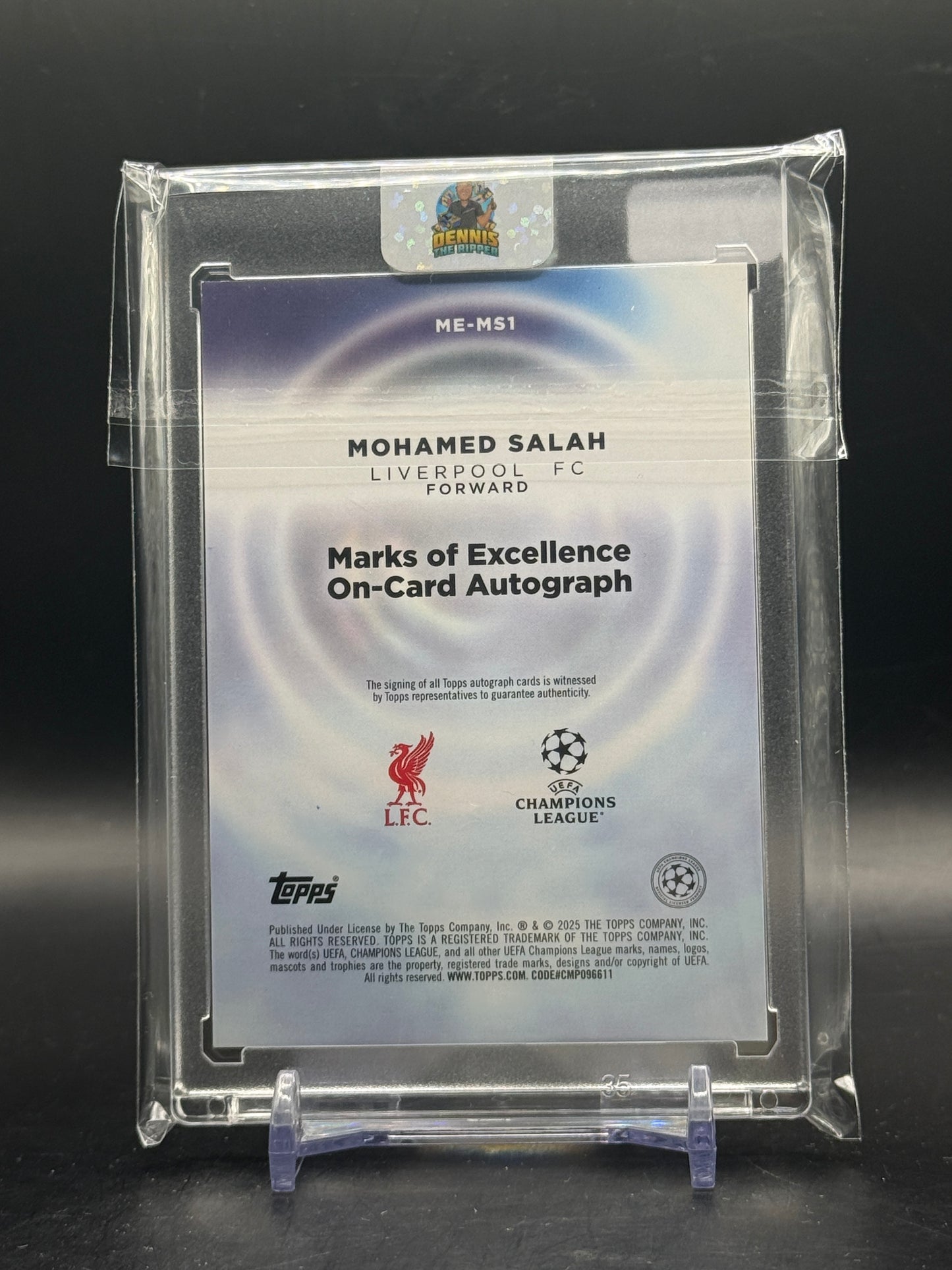 2025-26 Topps Inception Mohamed Salah Liverpool FC Marks of Excellence Auto 04/10