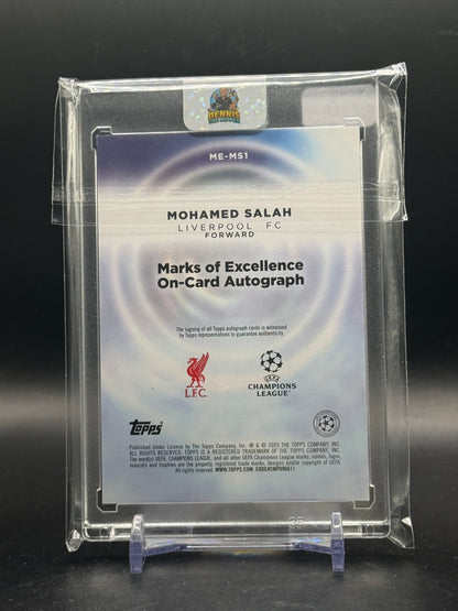 2025-26 Topps Inception Mohamed Salah Liverpool FC Marks of Excellence Auto 04/10