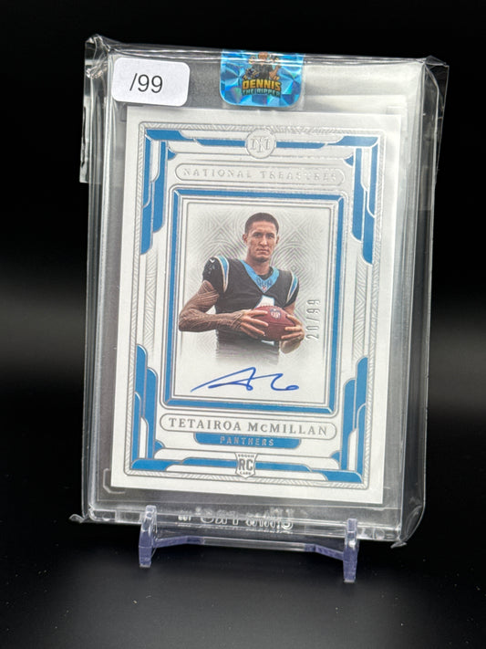 2025 Panini National Treasurers NFL Tetairoa McMillan Carolina Panthers Auto 20/99