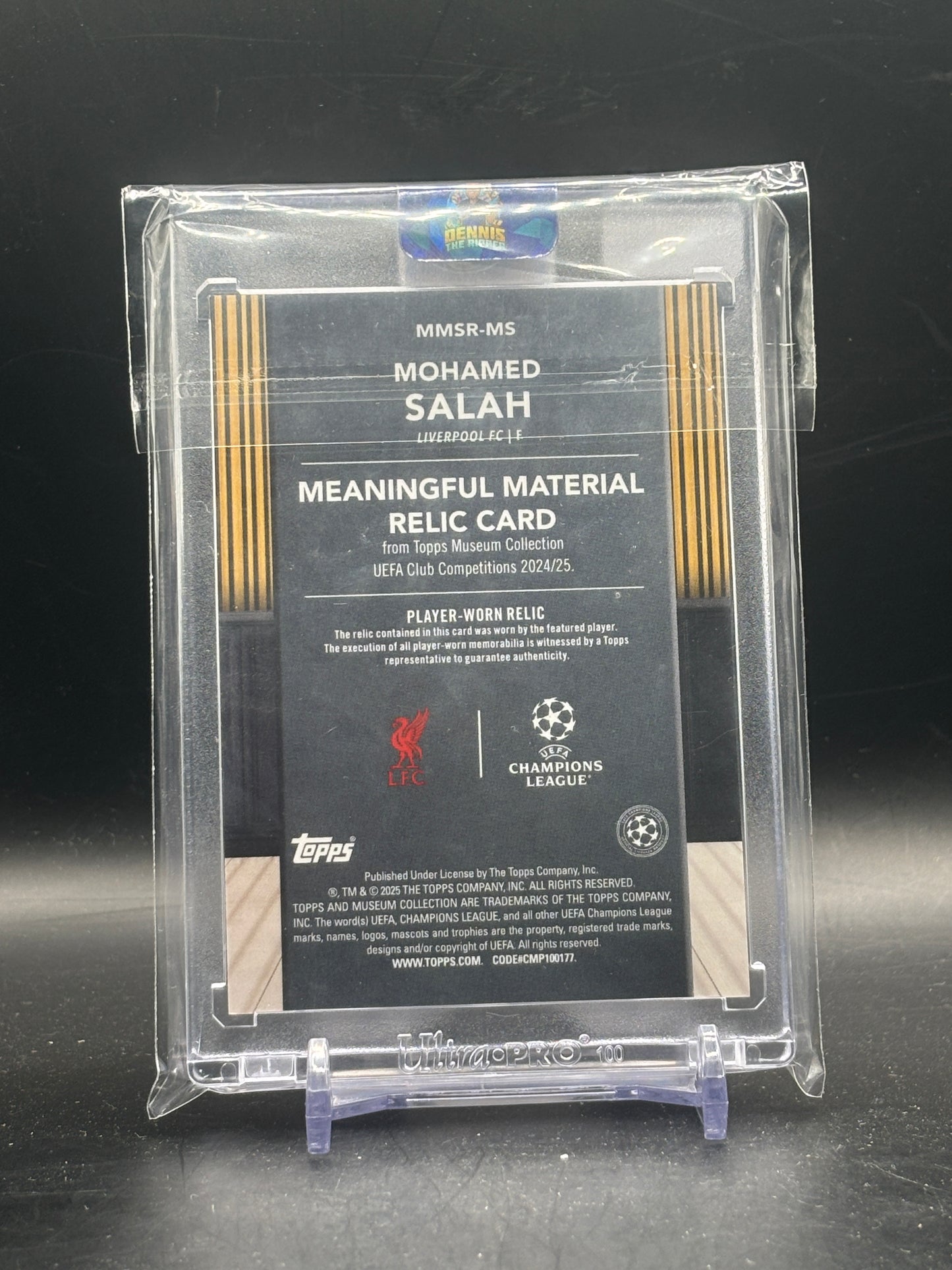 2024-25 Topps Museum UCC Mohamed Salah Liverpool FC Meaningful Material Patch 23/75