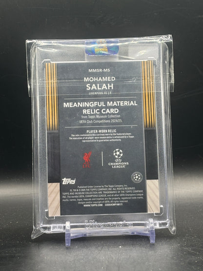 2024-25 Topps Museum UCC Mohamed Salah Liverpool FC Meaningful Material Patch 23/75