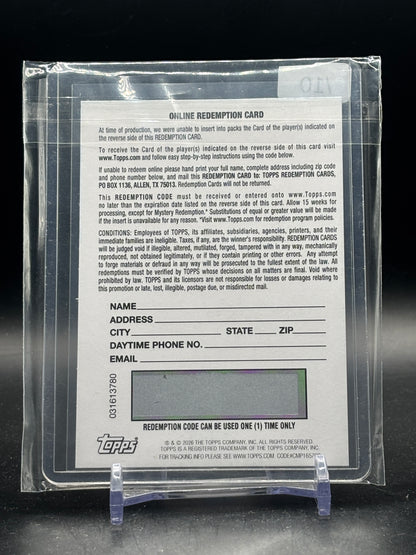 2025-26 Topps Inception UCC Marco van Basten AC Milan Red Silver Signings Redemption Auto /10