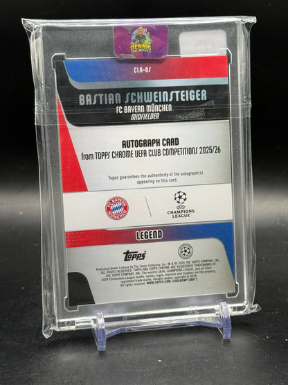 2025-26 Topps Chrome UCC Bastian Schweinsteiger FC Bayern München Geometric Purple Auto 71/75