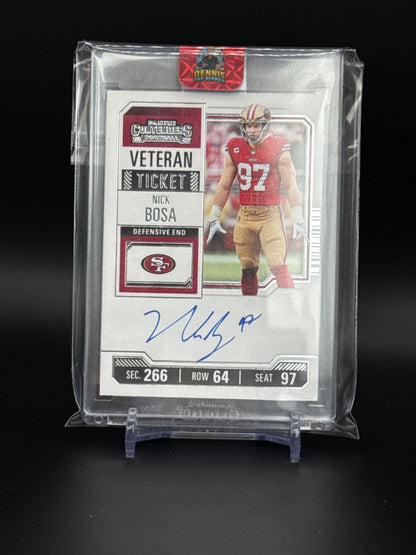 2023 Panini Contenders NFL Nick Bosa San Francisco 49ers Auto