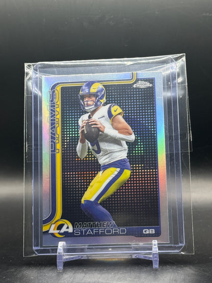 2025 Topps Chrome NFL Matthew Stafford Los Angeles Rams Lightboard