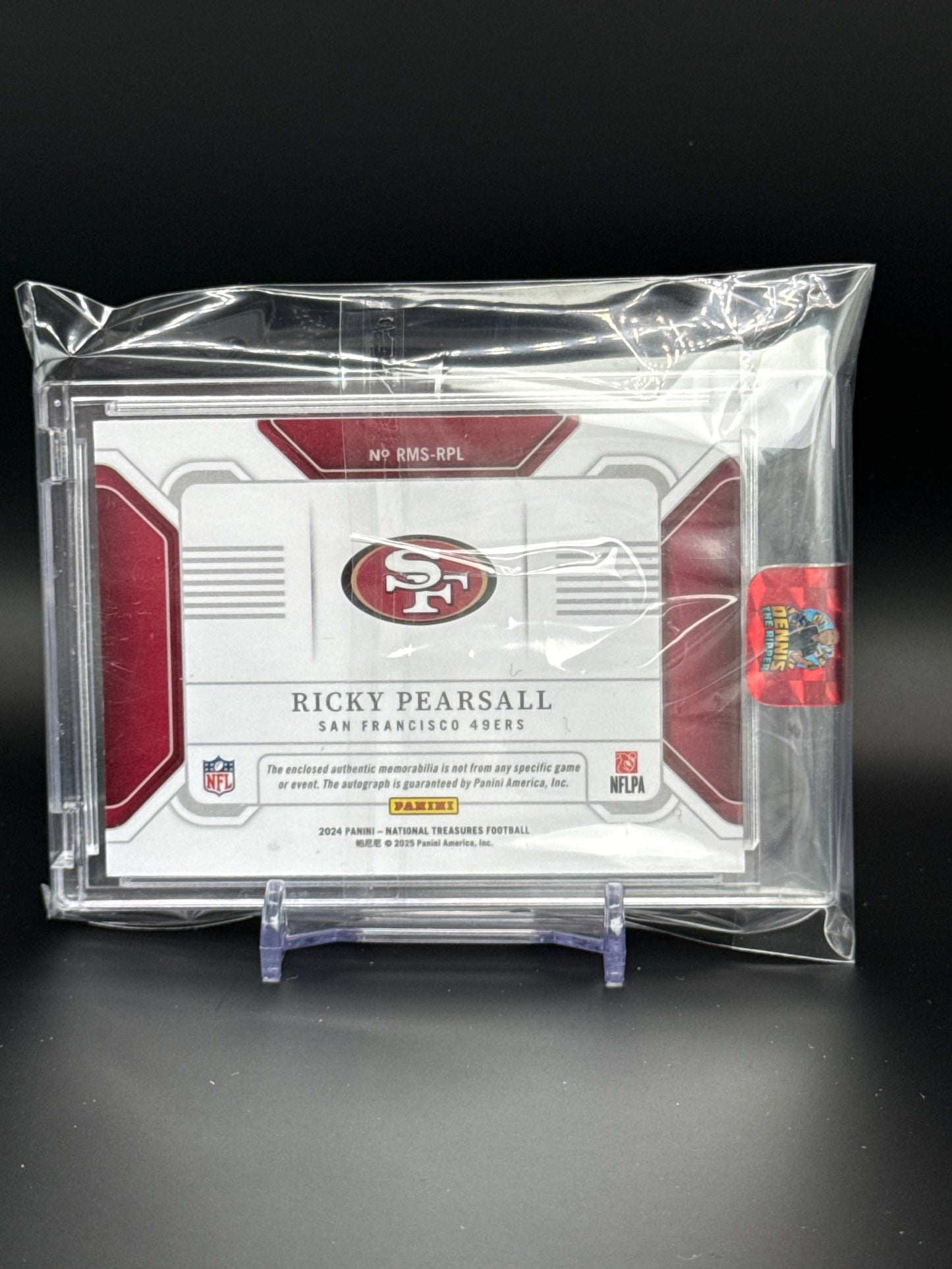 2024 Panini National Treasurers NFL Ricky Pearsall San Francisco 49ers Rookie Patch Auto 5/5