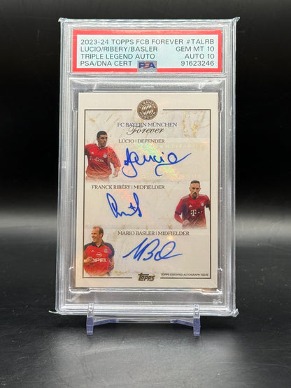 2023/24 Topps FCB Forever Lucio Ribery Basler Auto PSA 10 AUTO 10 91623246
