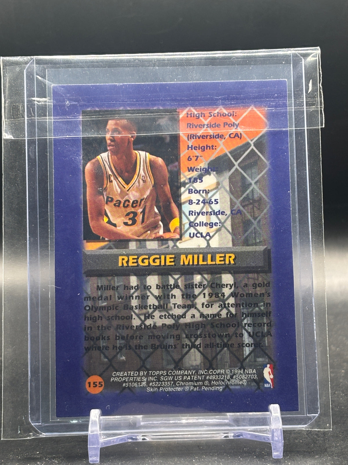 1994 Topps Finest NBA Reggie Miller Indiana Pacers #31