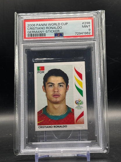 2006 Panini World Cup Sticker Cristiano Ronaldo Portugal PSA 9 72941962