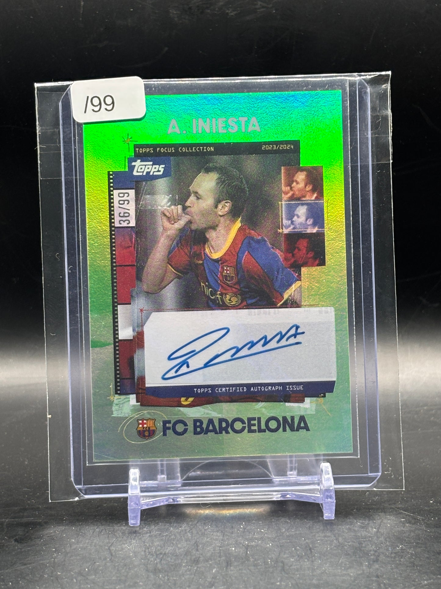 2023-24 Topps Focus Barcelona Andres Iniesta FC Barcelona Auto 36/99
