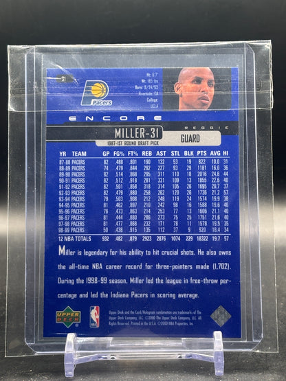 2000 Upper Deck Encore NBA Reggie Miller Indiana Pacers #31