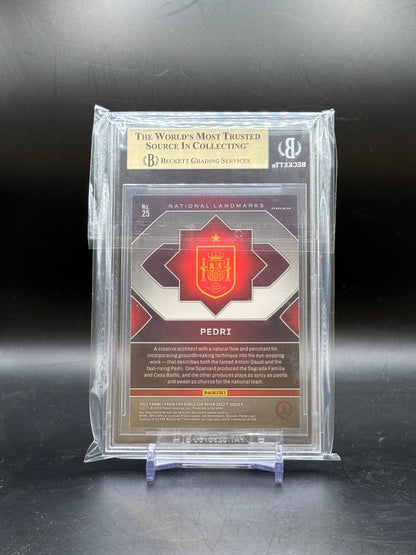 2022 Panini Prizm World Cup Pedri Spain National Landmarks Becket 9.5 0016622464