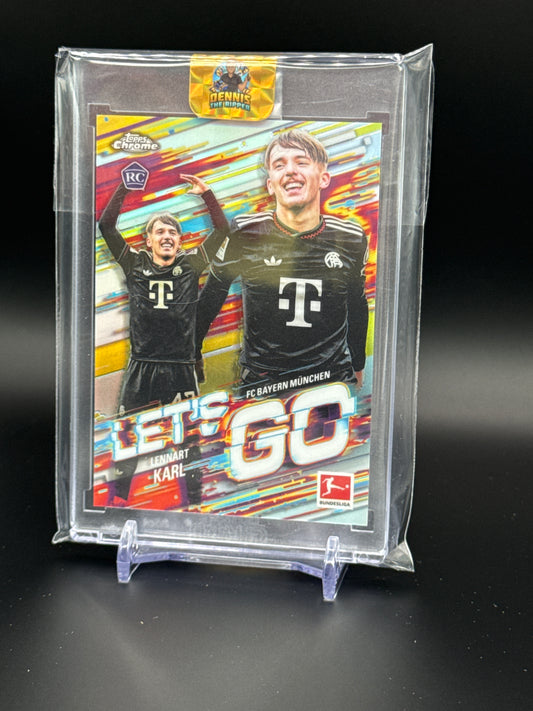 2025-26 Topps Chrome Bundesliga Lennart Karl FC Bayern München Let's Go