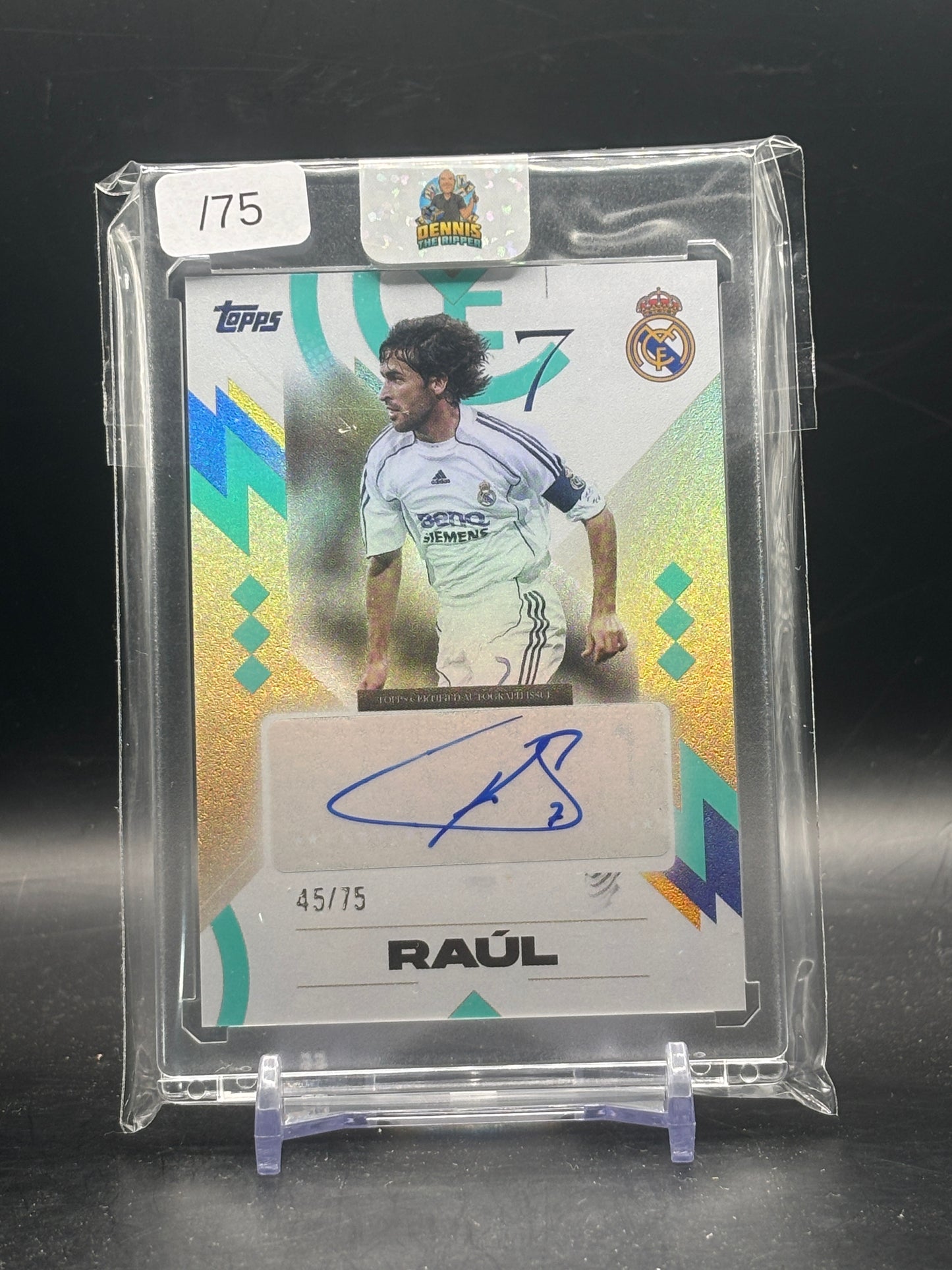 2025-26 Topps Los Blancos Real Madrid Raul Auto 45/75