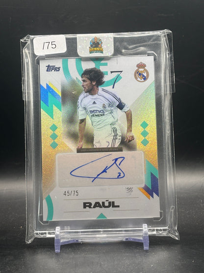 2025-26 Topps Los Blancos Real Madrid Raul Auto 45/75