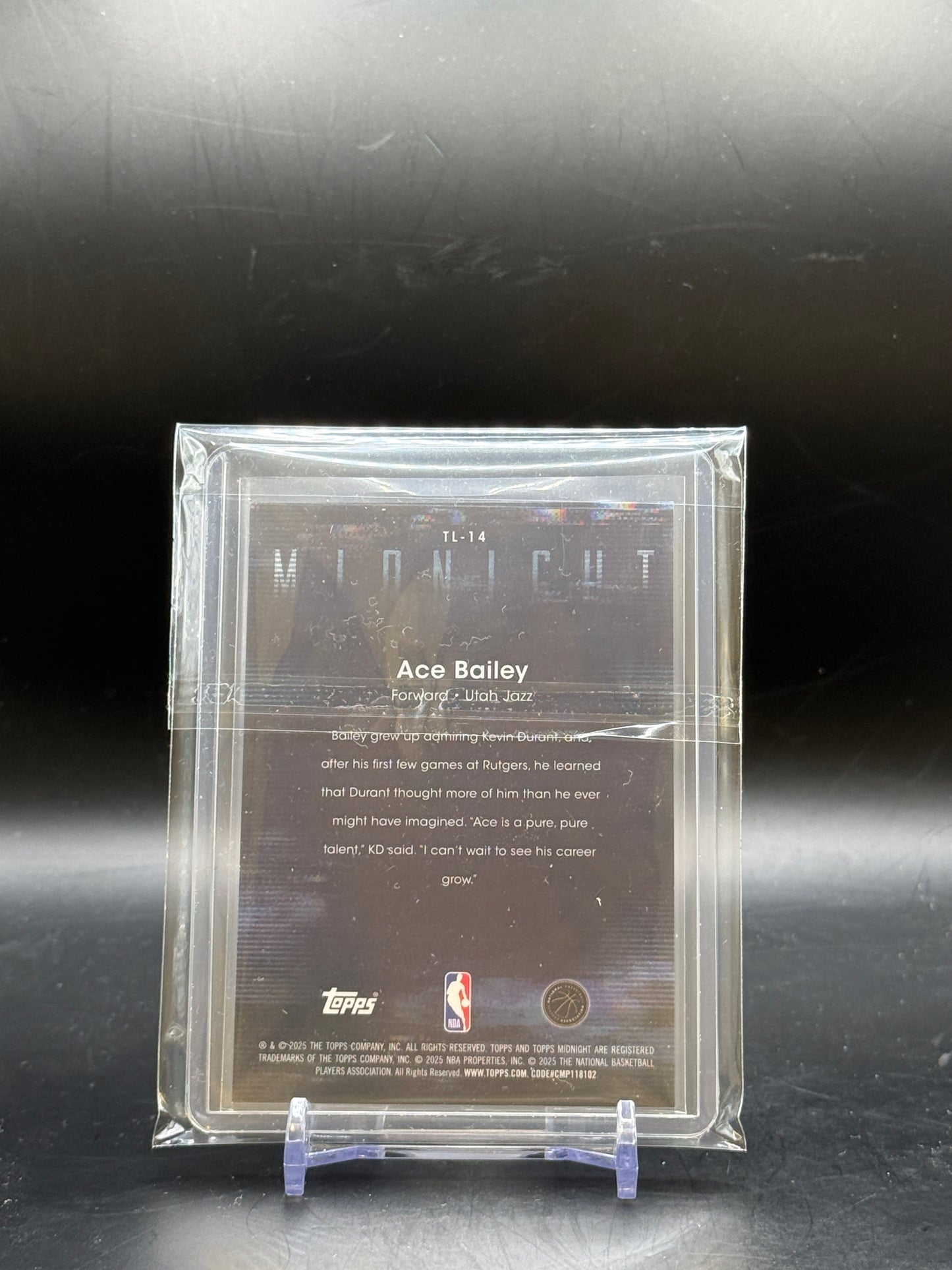2025-26 Topps Midnight NBA Ace Bailey Utah Jazz Twilight