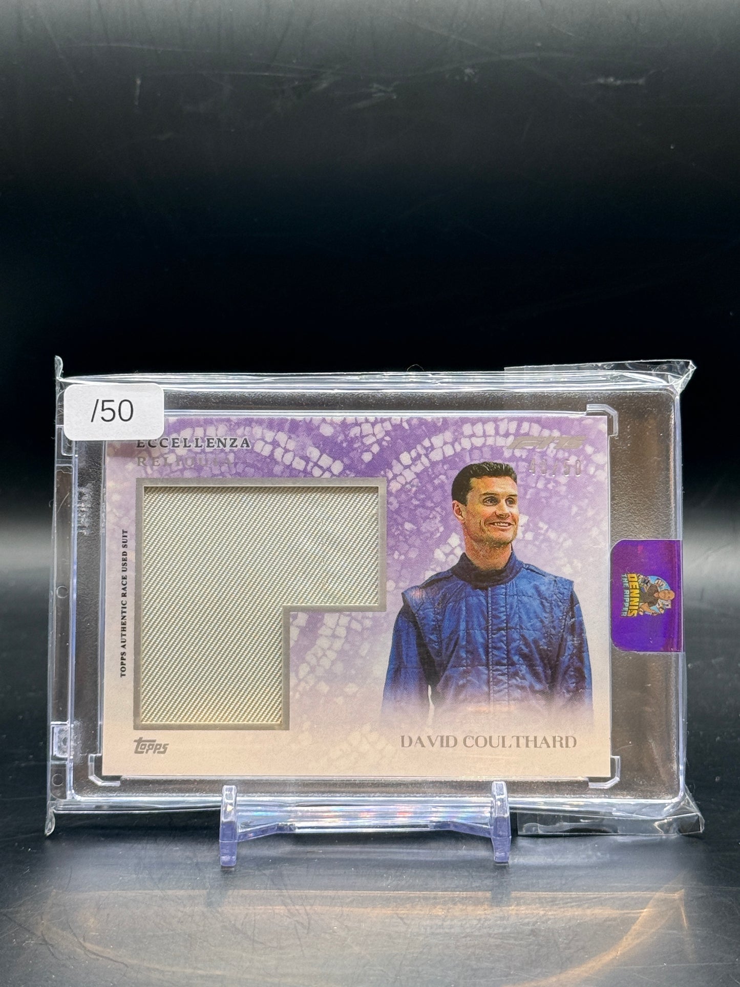 2025 Topps Eccellenza David Coulthard Patch 40/50