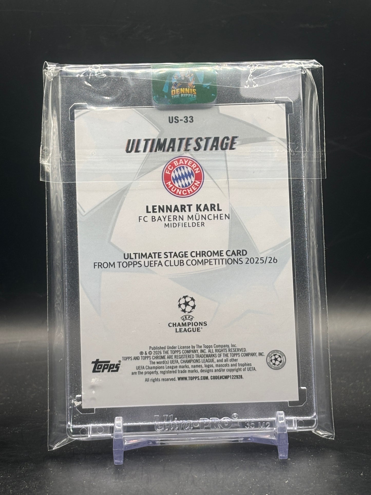 2025-26 Topps Flagship UCC Lennart Karl FC Bayern München Green Ultimate Stage 18/99