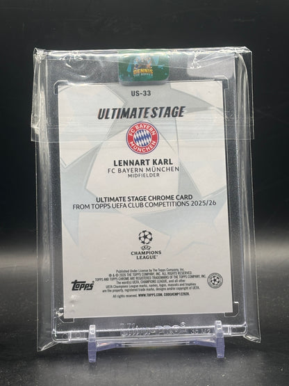 2025-26 Topps Flagship UCC Lennart Karl FC Bayern München Green Ultimate Stage 18/99