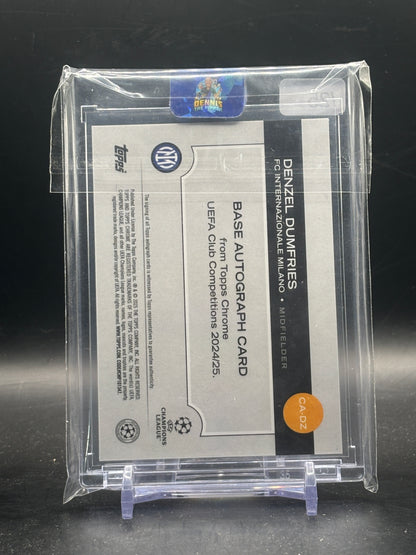 2024-25 Topps Chrome UCC Denzel Dumfries FC Internazionale Milano Orange Geometric Auto 11/25
