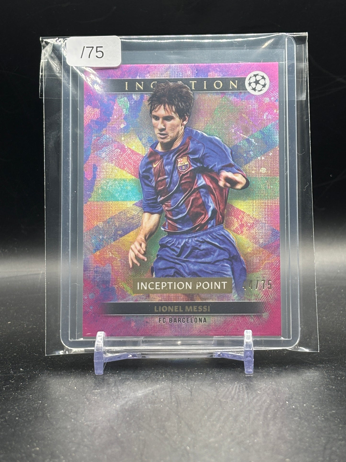 2024-25 Topps Inception UCC Lionel Messi FC Barcelona Purple Inception Point 44/75