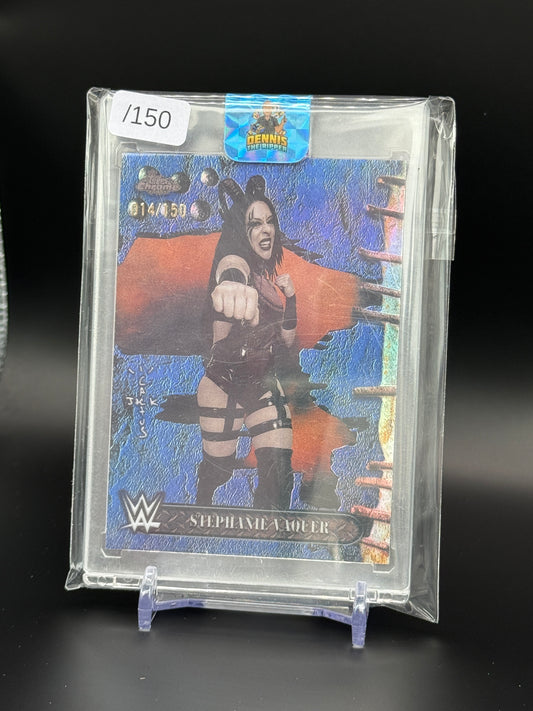 2025 Topps Chrome WWE x Cactus Jack Stephanie Vaquer Blue 14/150