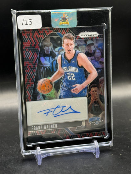 2024-25 Panini Prizm NBA Franz Wagner Orlando Magic Snake Skin Auto 10/15