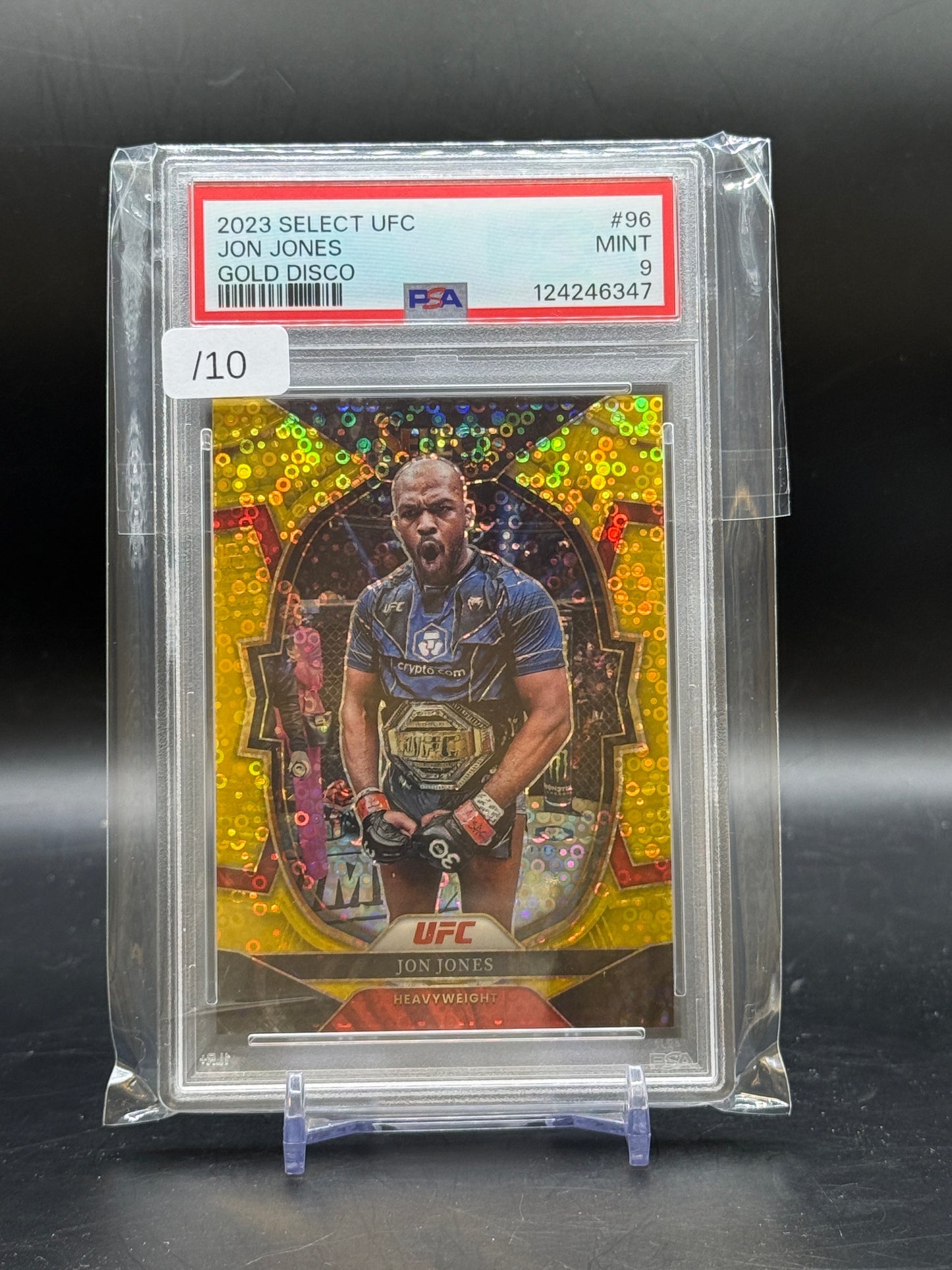 2023 Panini Select UFC Jon Jones Concourse Gold Disco 05/10 PSA 9 124246347