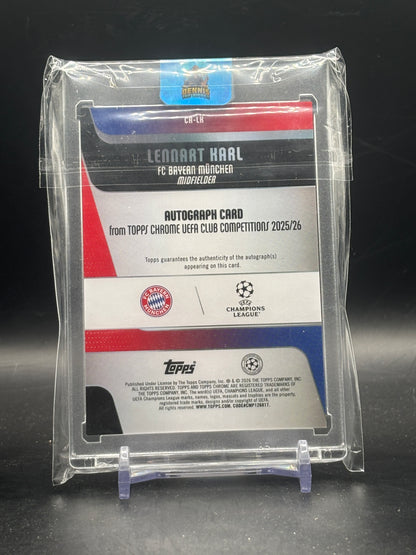 2025-26 Topps Chrome UCC Lennart Karl FC Bayern München Geometric Auto
