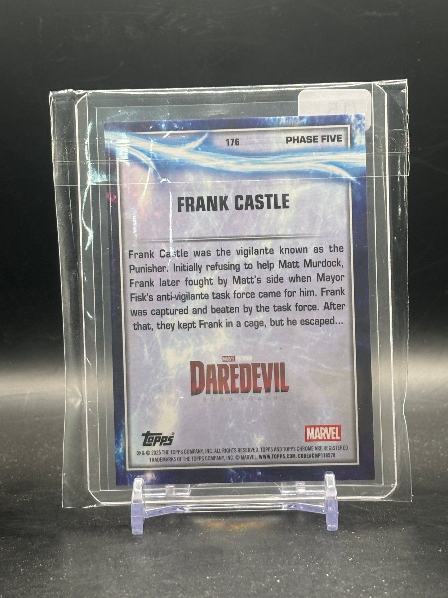2025 Topps Chrome Sapphire Marvel Studios Frank Castle 10/15