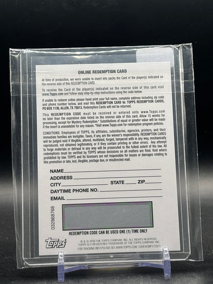 2026 Topps Chrome MLB Kevin McGonigle Detroit Tigers Pink Redemption Auto /250