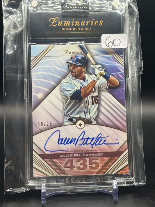2024 Topps Luminaries Carlos Beltran Auto 09/25