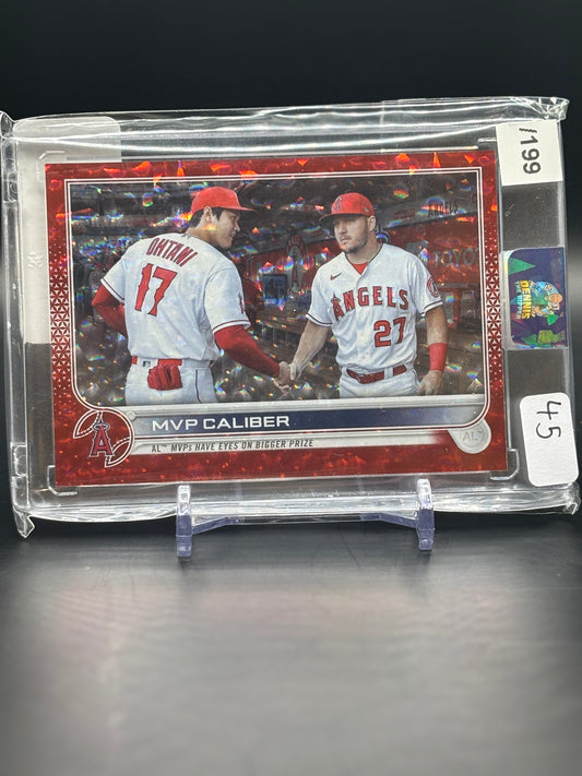 2022 Topps Update Series Veteran Combo Trout Ohtani 069/199