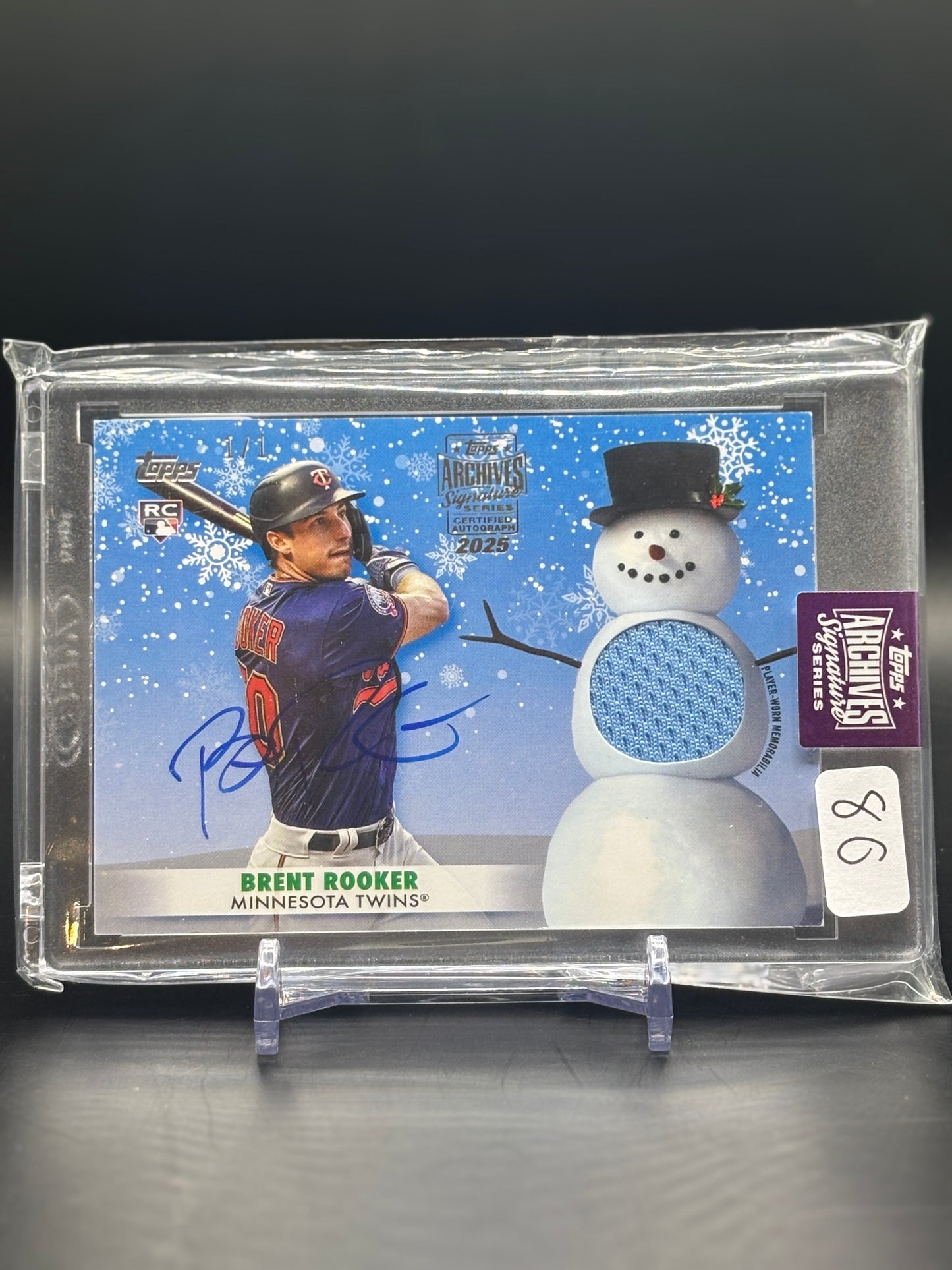 2025 Topps Archives Brent Rooker Patch Auto 1/1