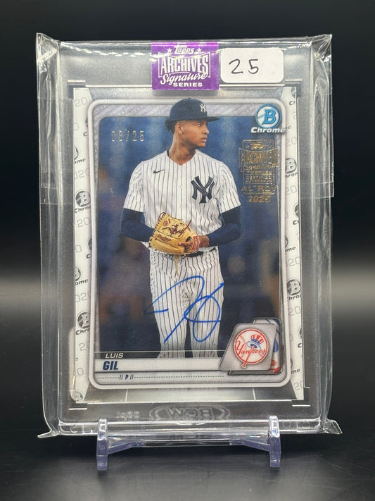 2025 Topps Archives Luis Gil Auto /25