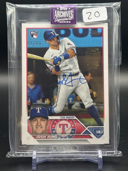 2025 Topps Archives Josh Jung Auto /99