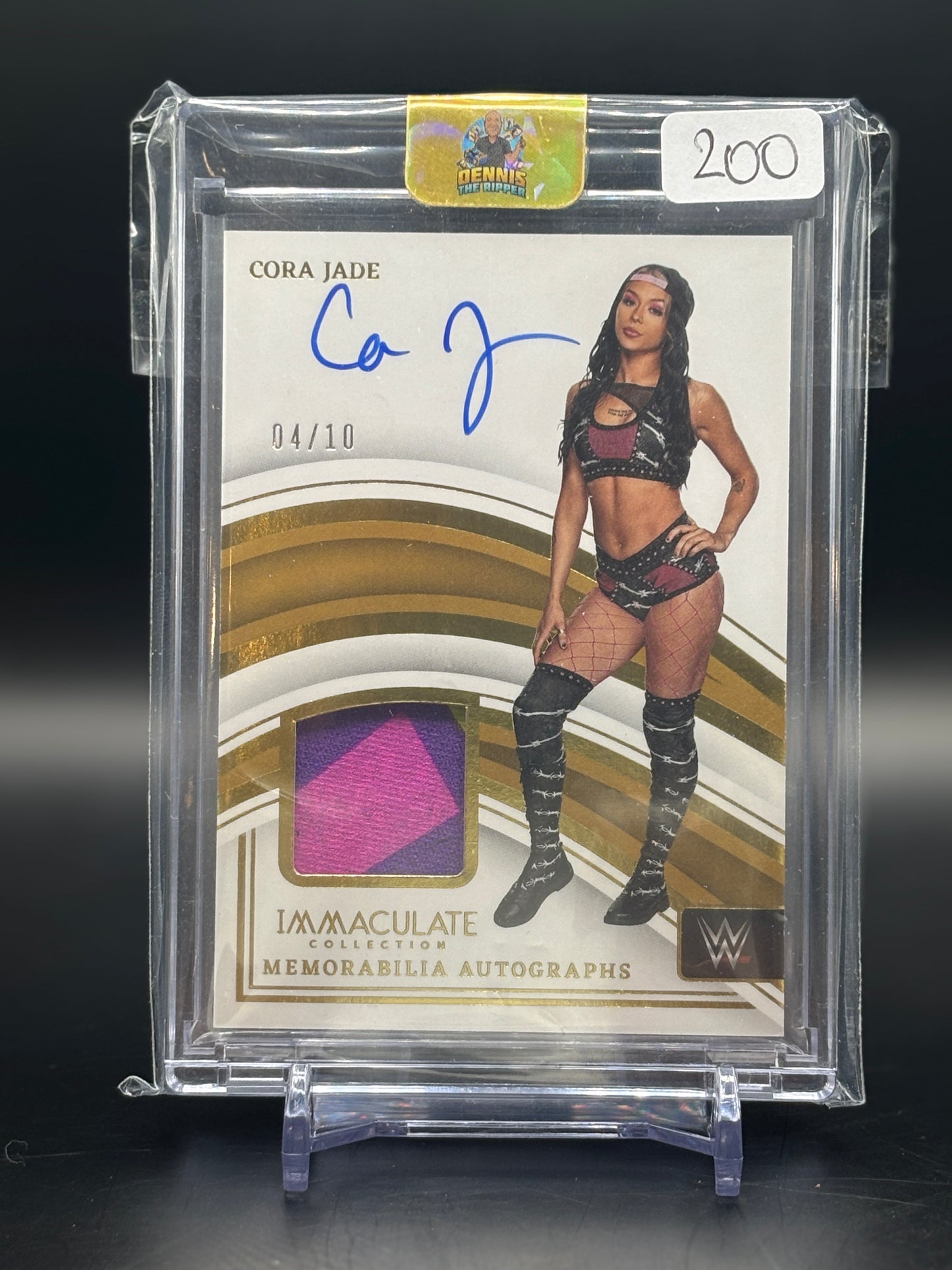 2023 Panini Immaculate Cora Jade Gold Patch Auto 04/10