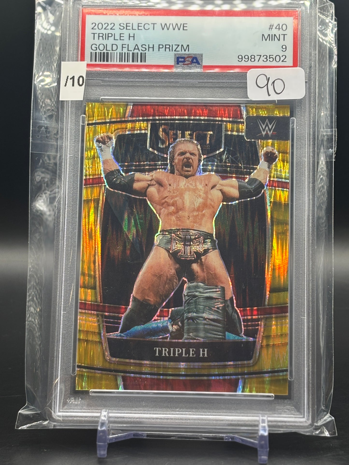 2022 Panini Select Triple H Gold Flash 10/10 PSA 9 99873502