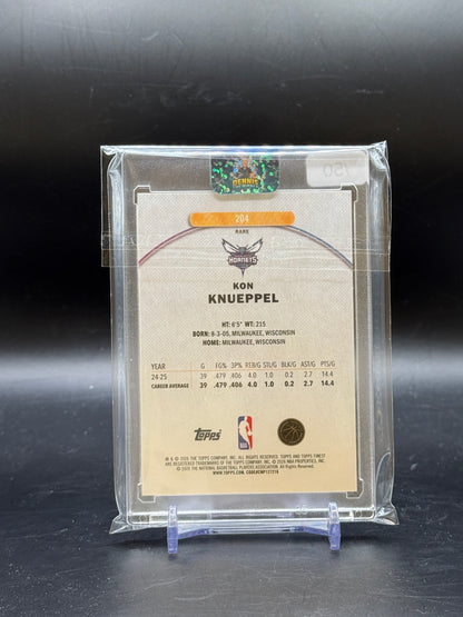 2025-26 Topps Finest NBA Kon Knueppel Charlotte Hornets Rare Purple Geometric Refractor 21/50