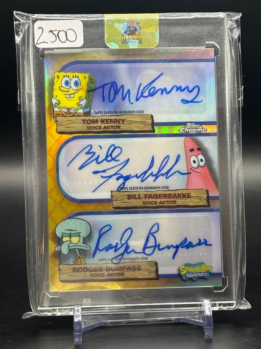 2025 Topps Spongebob Chrome 25th Anniversary Trio Auto