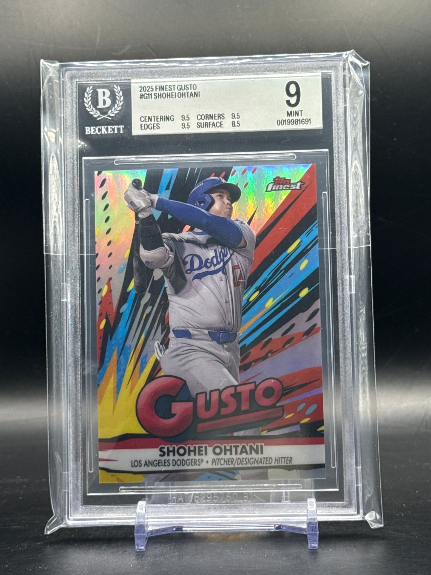 2025 Topps Finest MLB Shohei Ohtano Los Angeles Dodgers Gusto Becket 9 0019981691