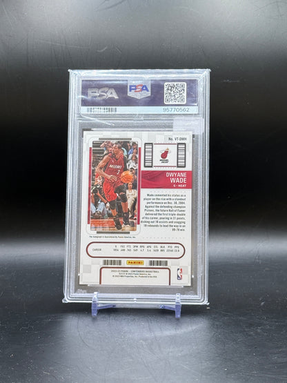 2022 Panini Contenders NBA Dwyane Wade Miami Heat Finals Ticket Auto 34/49 PSA 9 95770562