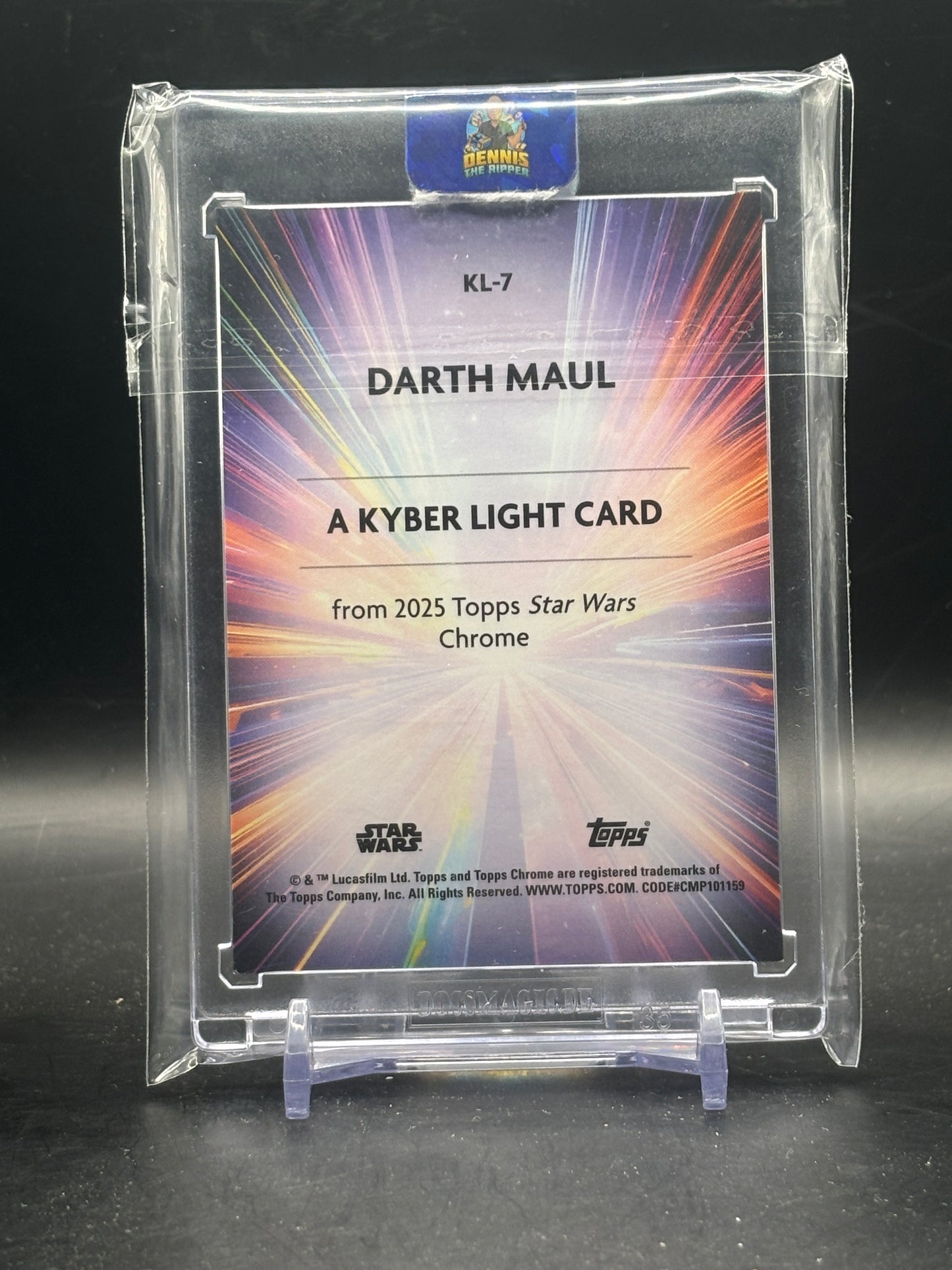 2025 Topps Star Wars Chrome Darth Maul A Kyber Light Card
