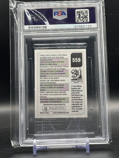 2010 Panini World Cup Sticker Cristiano Ronaldo Portugal PSA 9 53955179