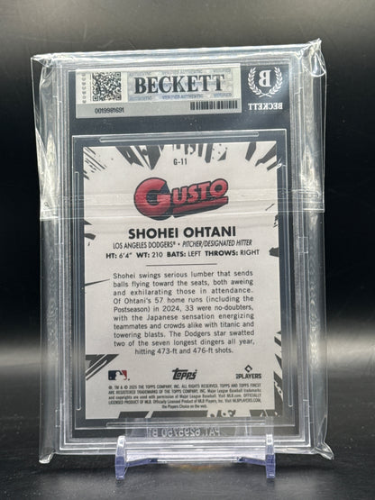 2025 Topps Finest MLB Shohei Ohtano Los Angeles Dodgers Gusto Becket 9 0019981691