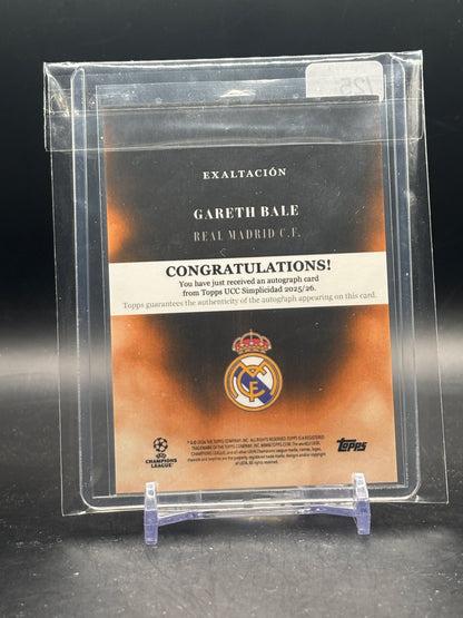 2025-26 Topps Simplicidad UCC Gareth Bale Real Madrid Orange Auto 14/25